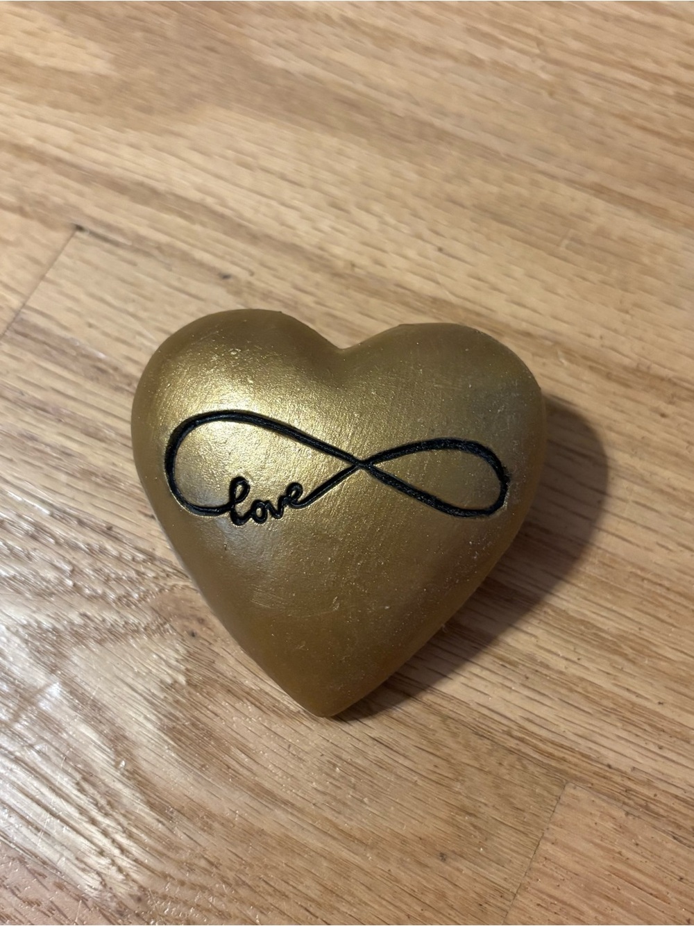 Gold Heart Love Infinity Decorative Accent - Home Party Supplies Paper Weight